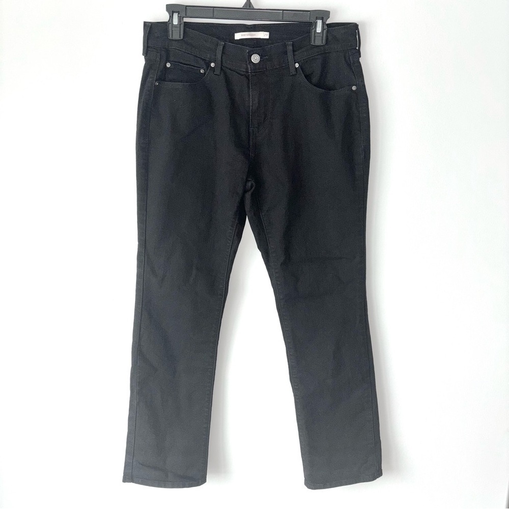 Levi’s Women’s 505 Straight Leg Jeans Black Denim Size 29 Capsule Wardrobe Basic